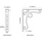 Ekena Millwork Orleans Wrought Iron Bracket, (Single center brace), Antiqued Bronze 1 1/2"W x 10"D x 12"H BKTM01X10X12SOLABZ - alternate 8